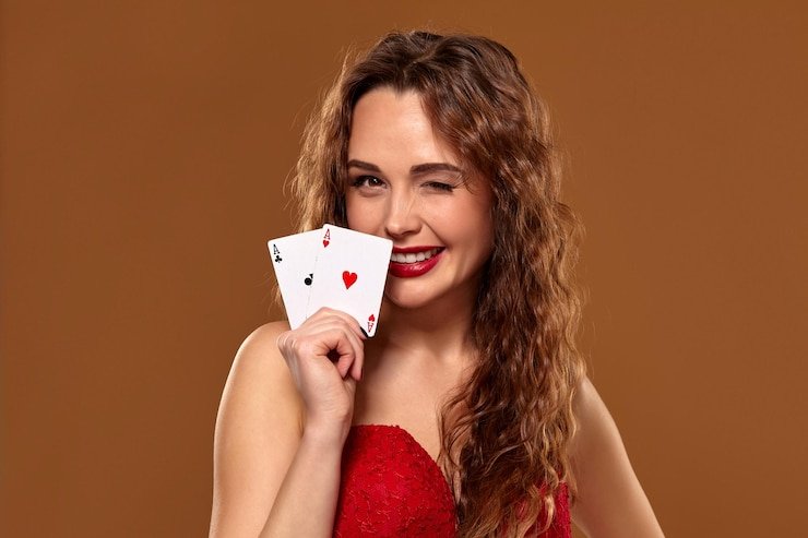 Tampilan meja dealer langsung blackjack rusa88 di aplikasi mobile